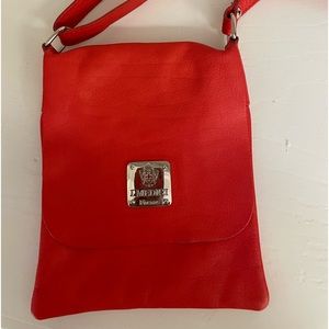 Imedici made in Italy red leather crossbody